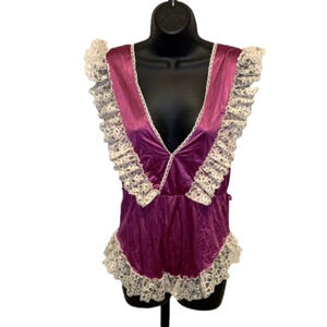 𝅺ilgwu Vintage Lace Lingerie Teddy Nightgown PJs